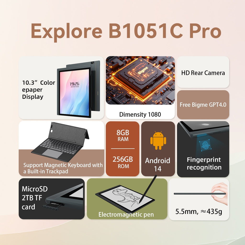 Black Friday Sale--Bigme B1051 Series-- 10.3'' color E ink tablet PC with cutting-edge performance