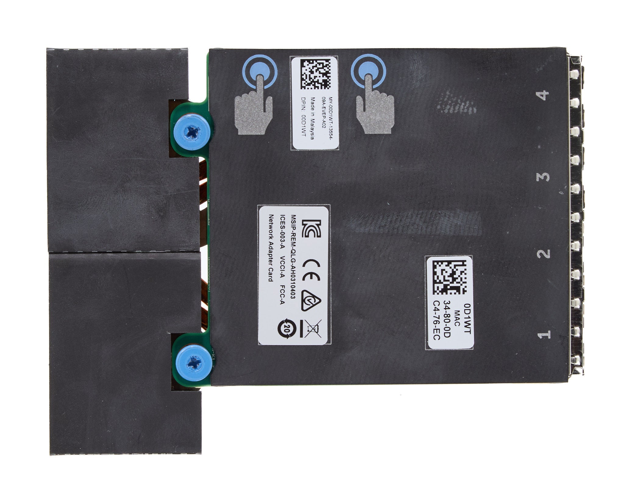 Dell QLogic FastLinQ QL41162HMRJ-DE Quad Port 10GB/1GB RJ45 rNDC