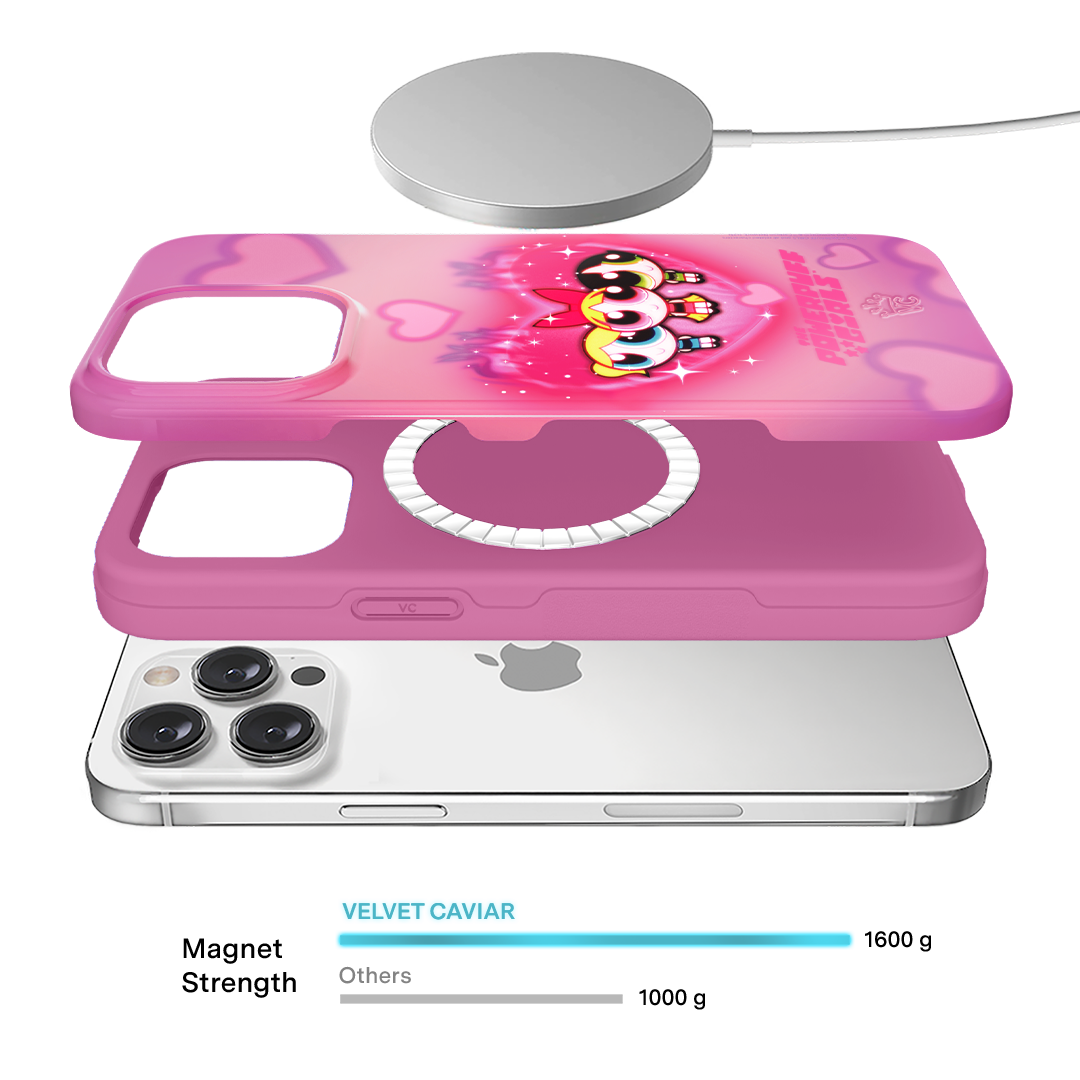 The Powerpuff Girls Airbrush Hearts iPhone Case