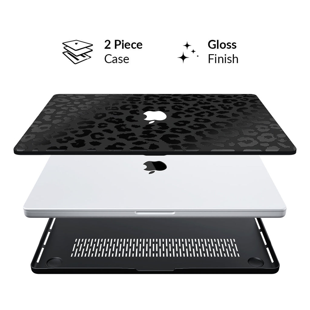 Black Leopard MacBook Case