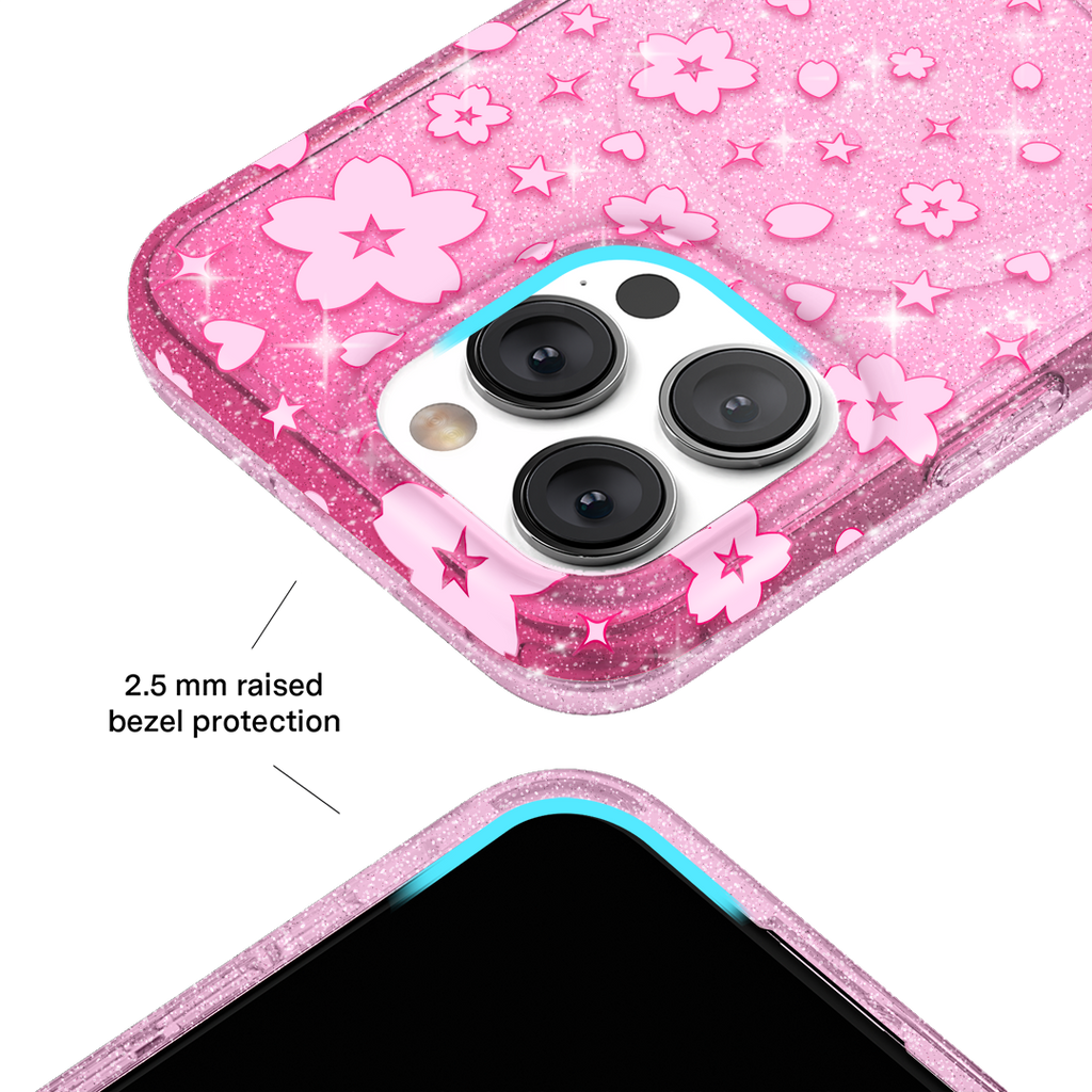 Cherry Blossom Glitter iPhone Case
