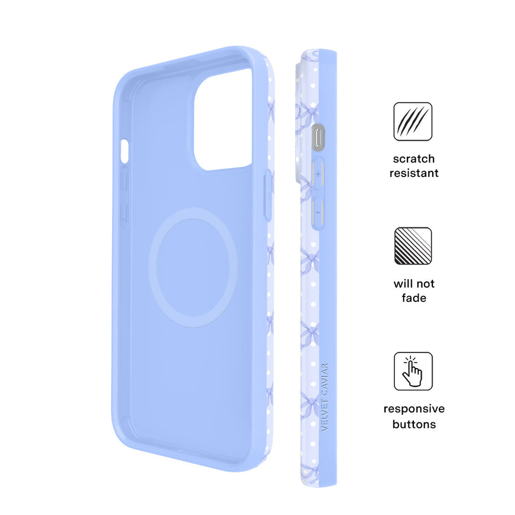 Lovely Blue Bows iPhone Case