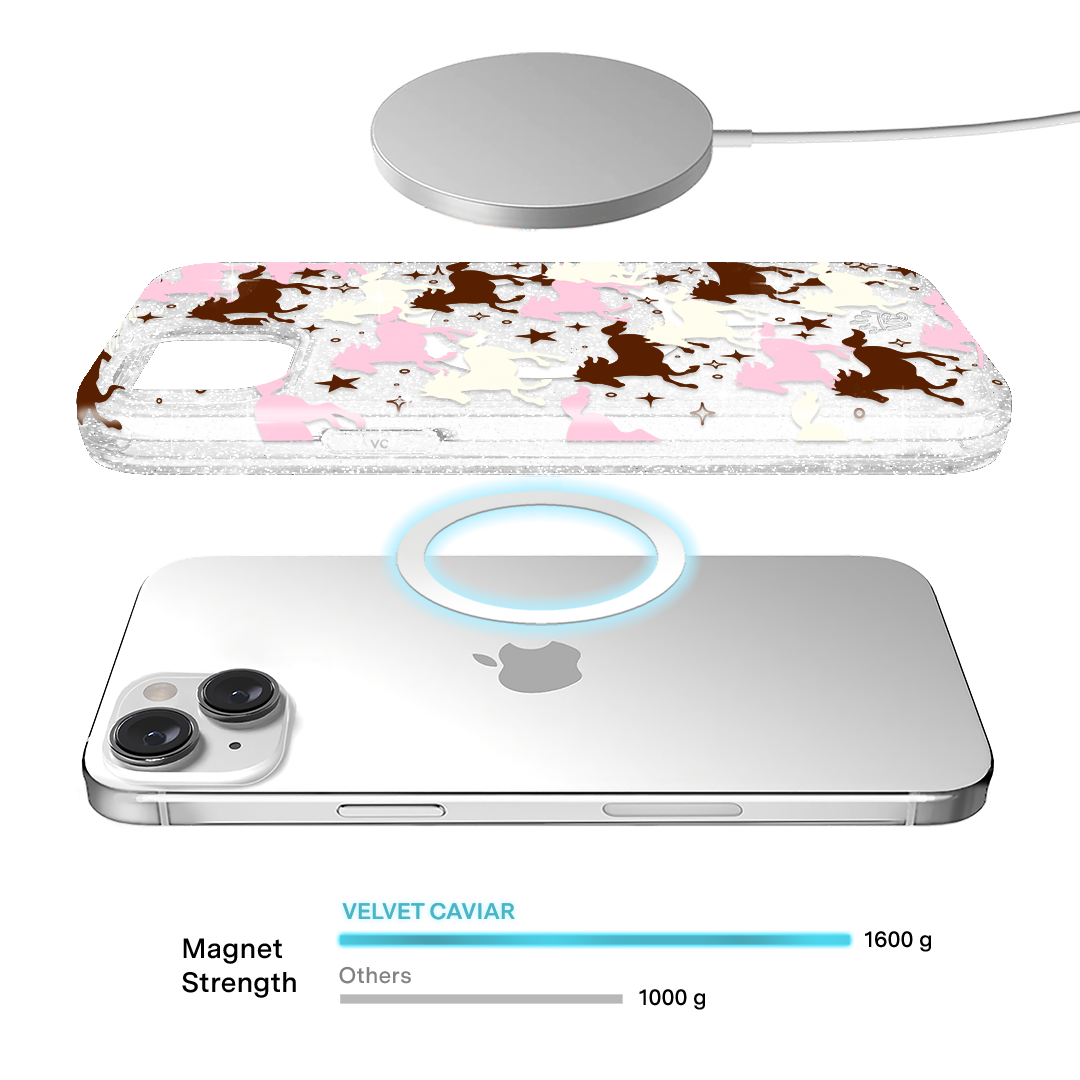 Pink Pony Glitter iPhone Case