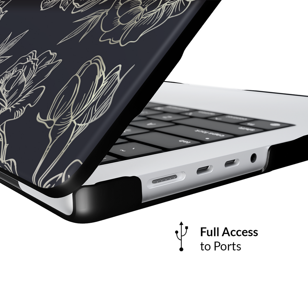 Floral Rose Gold MacBook Case