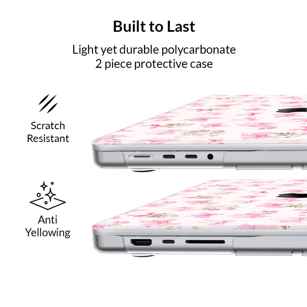 Posie Pink Bows MacBook Case