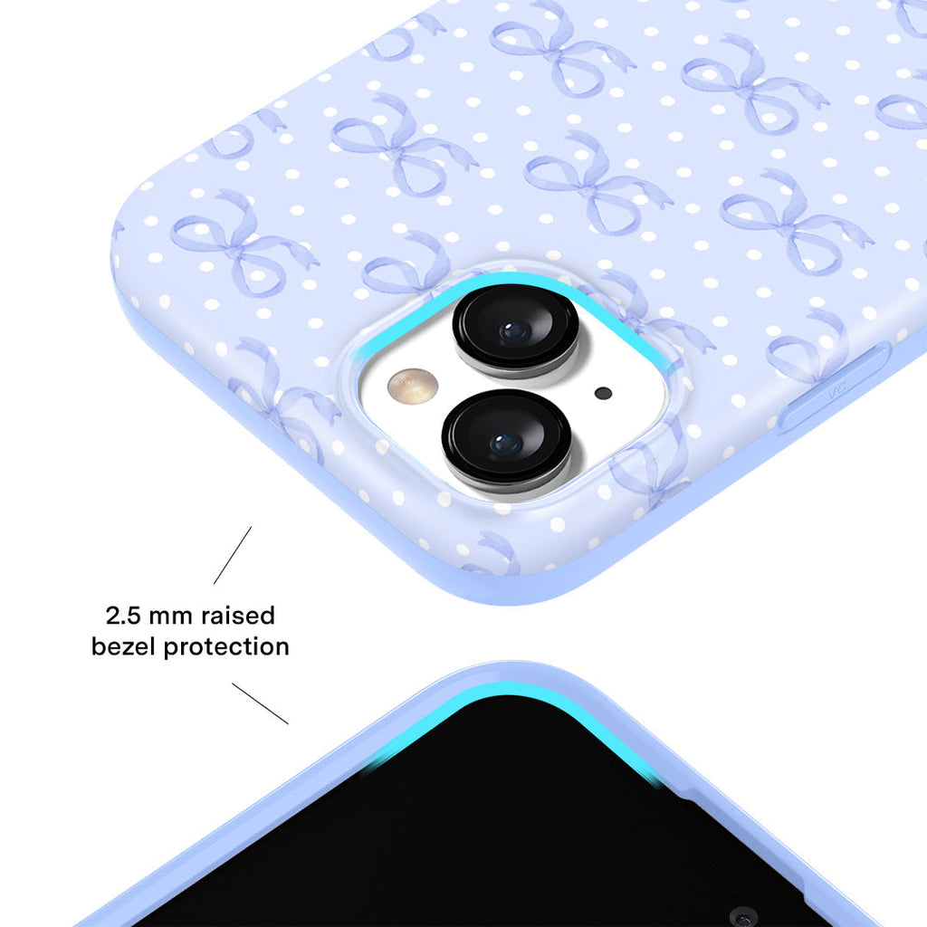Lovely Blue Bows iPhone Case
