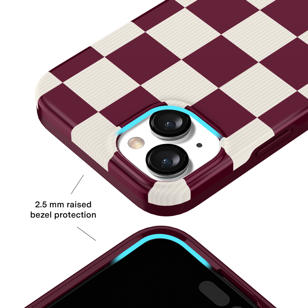 Burgundy Vibe Check iPhone Case