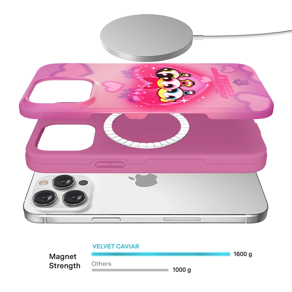 The Powerpuff Girls Airbrush Hearts iPhone Case