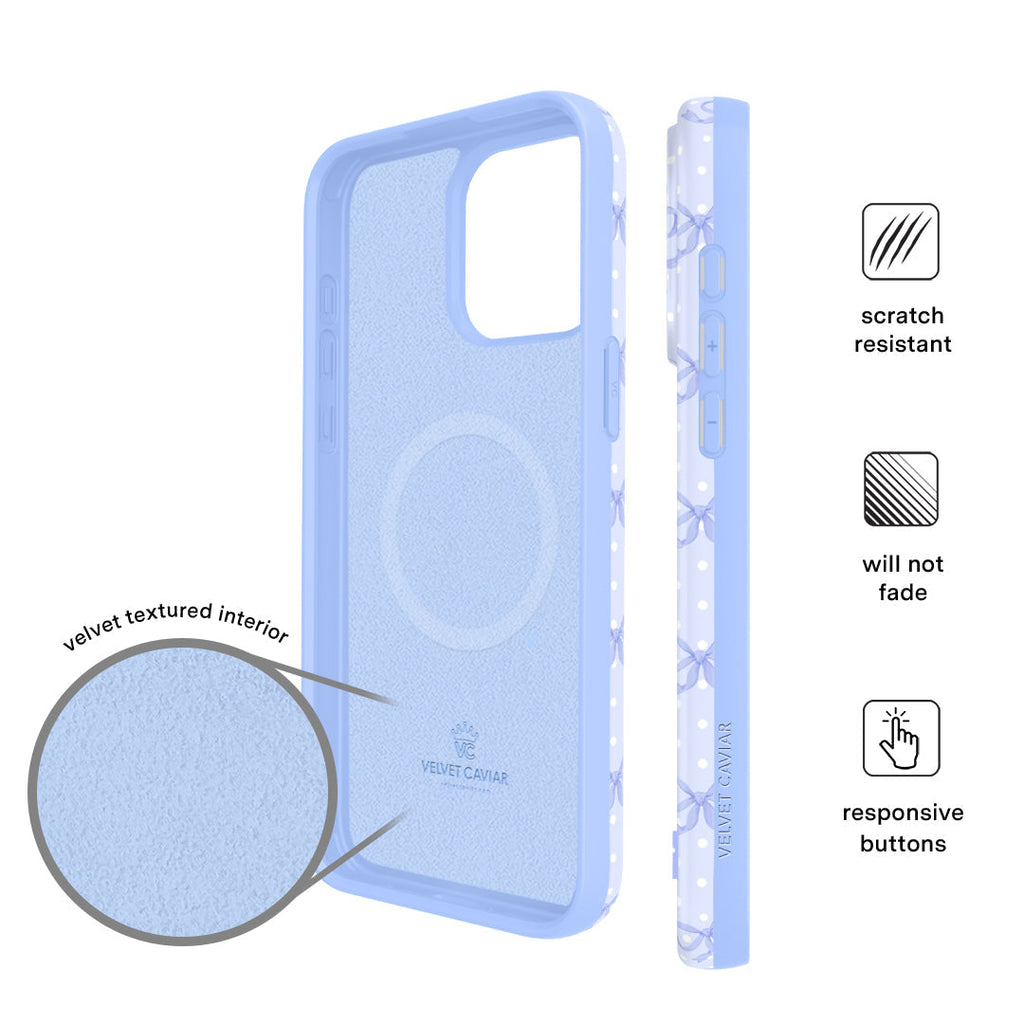 Lovely Blue Bows iPhone Case