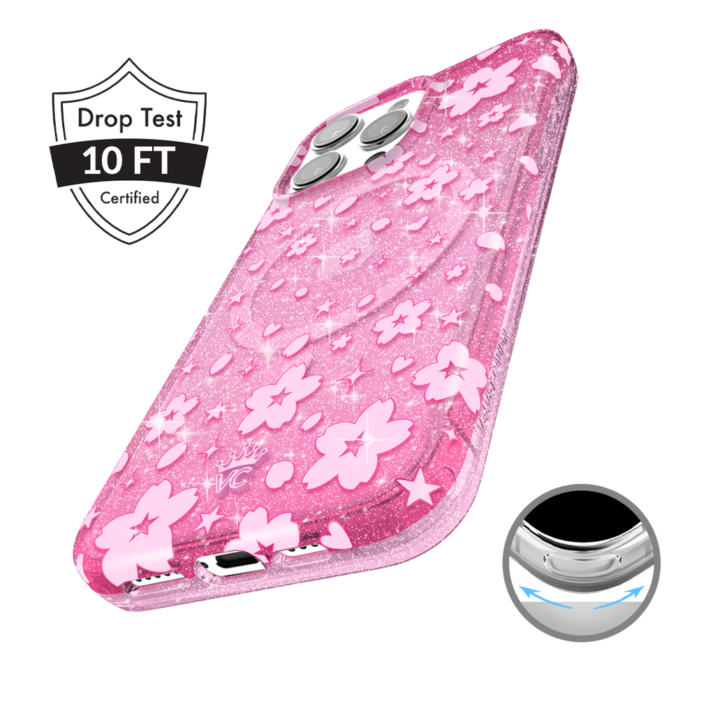 Cherry Blossom Glitter iPhone Case