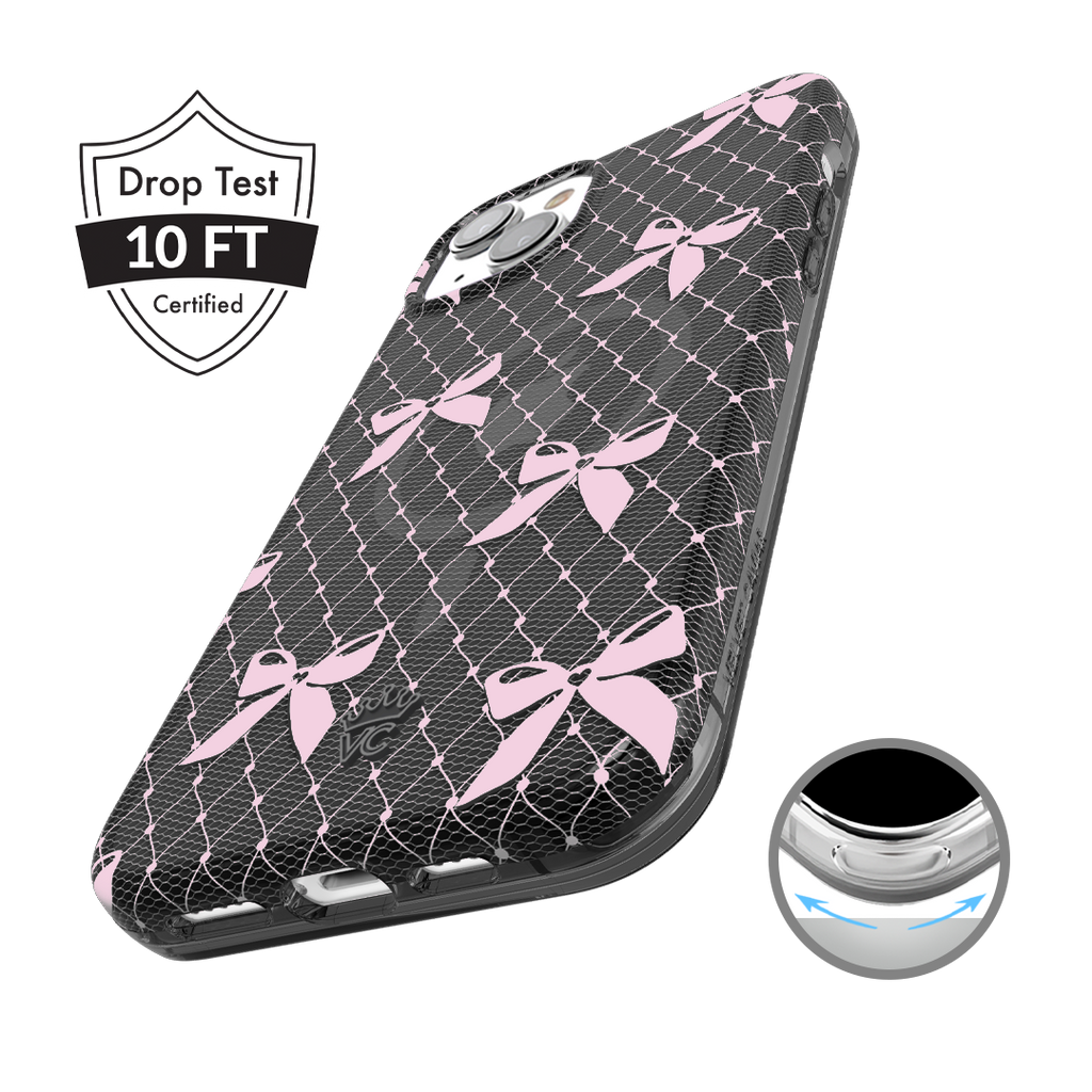 Lacy Pink Bows iPhone Case