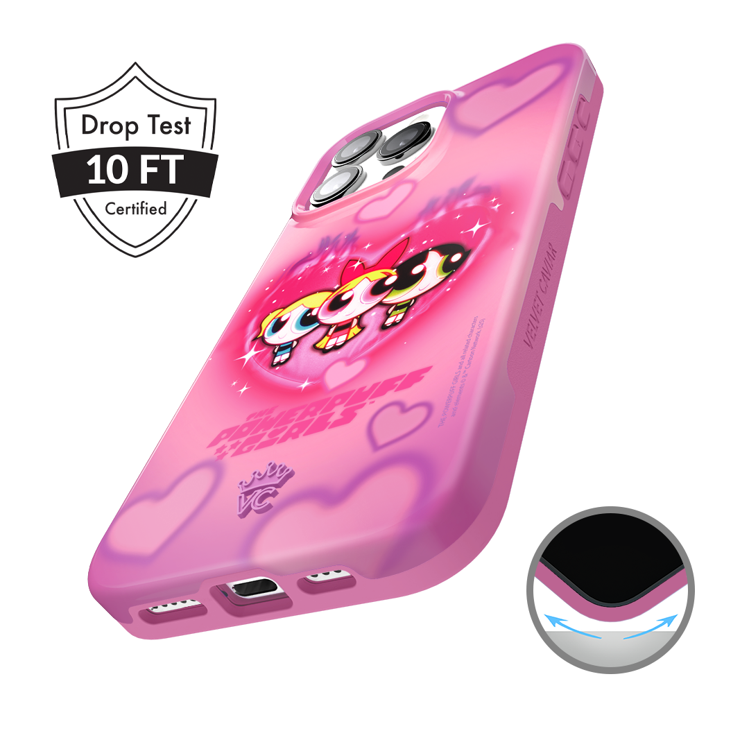 The Powerpuff Girls Airbrush Hearts iPhone Case