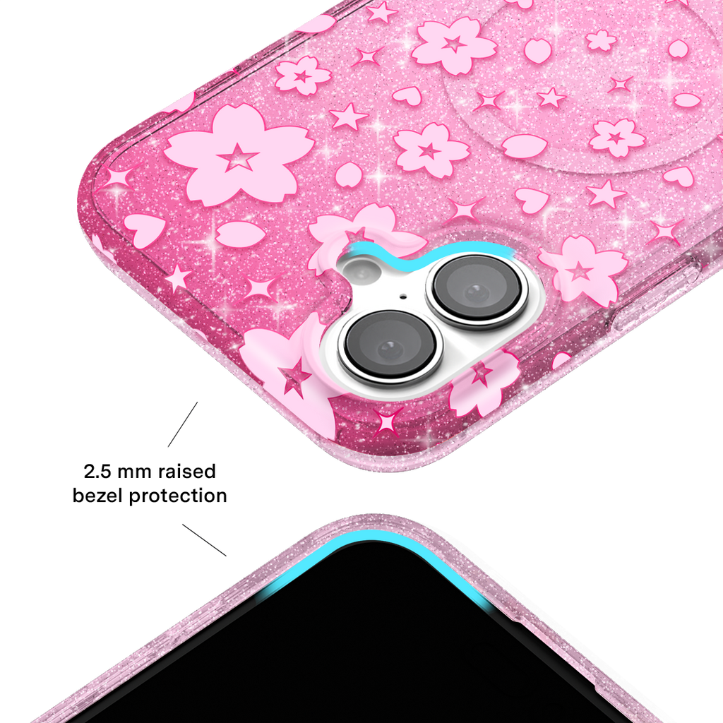 Cherry Blossom Glitter iPhone Case
