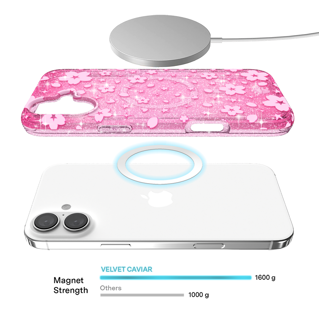 Cherry Blossom Glitter iPhone Case