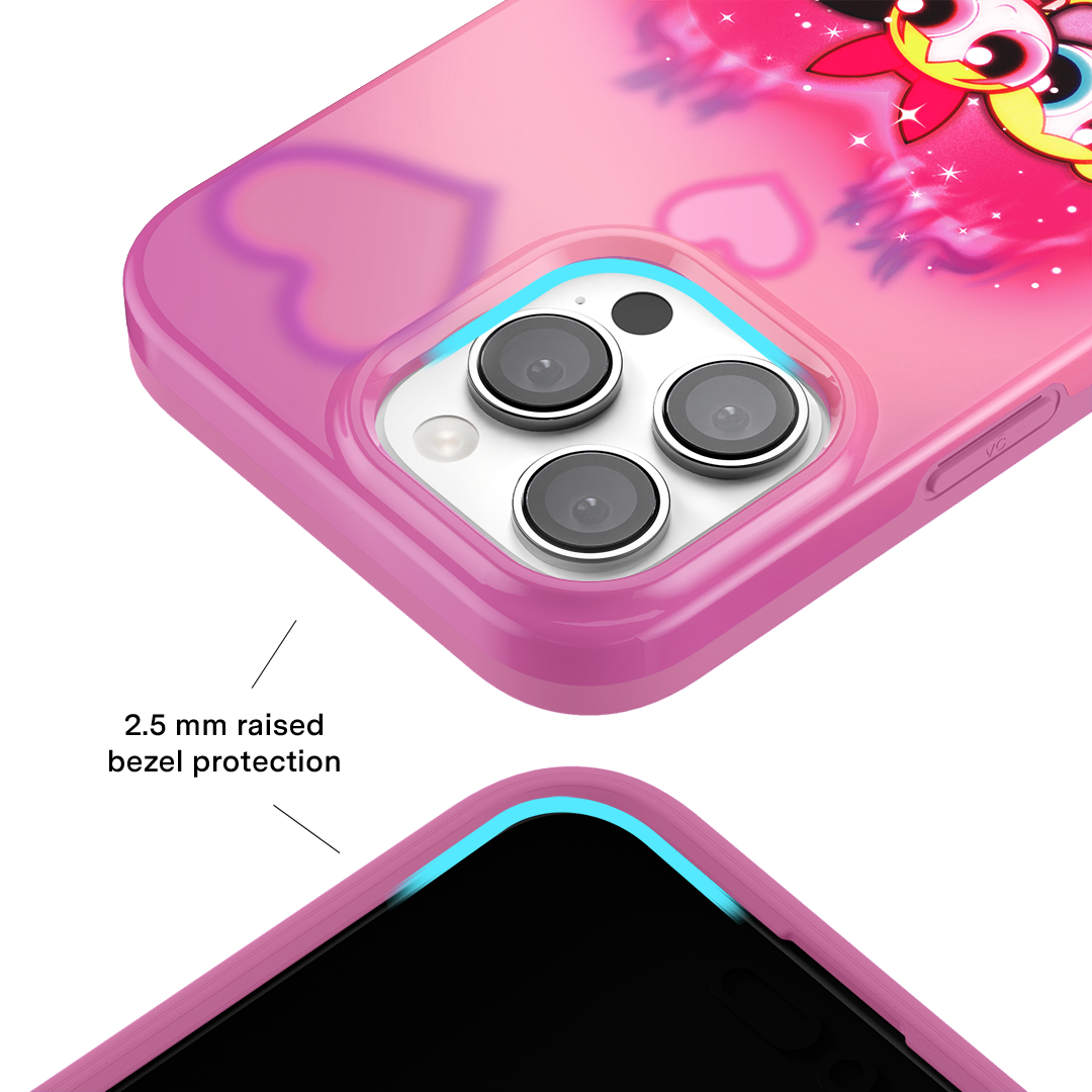 The Powerpuff Girls Airbrush Hearts iPhone Case