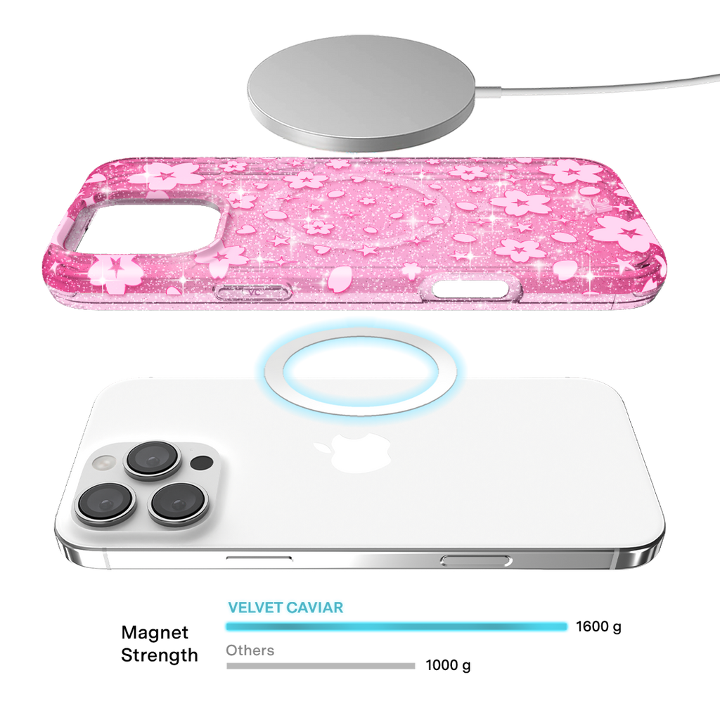 Cherry Blossom Glitter iPhone Case