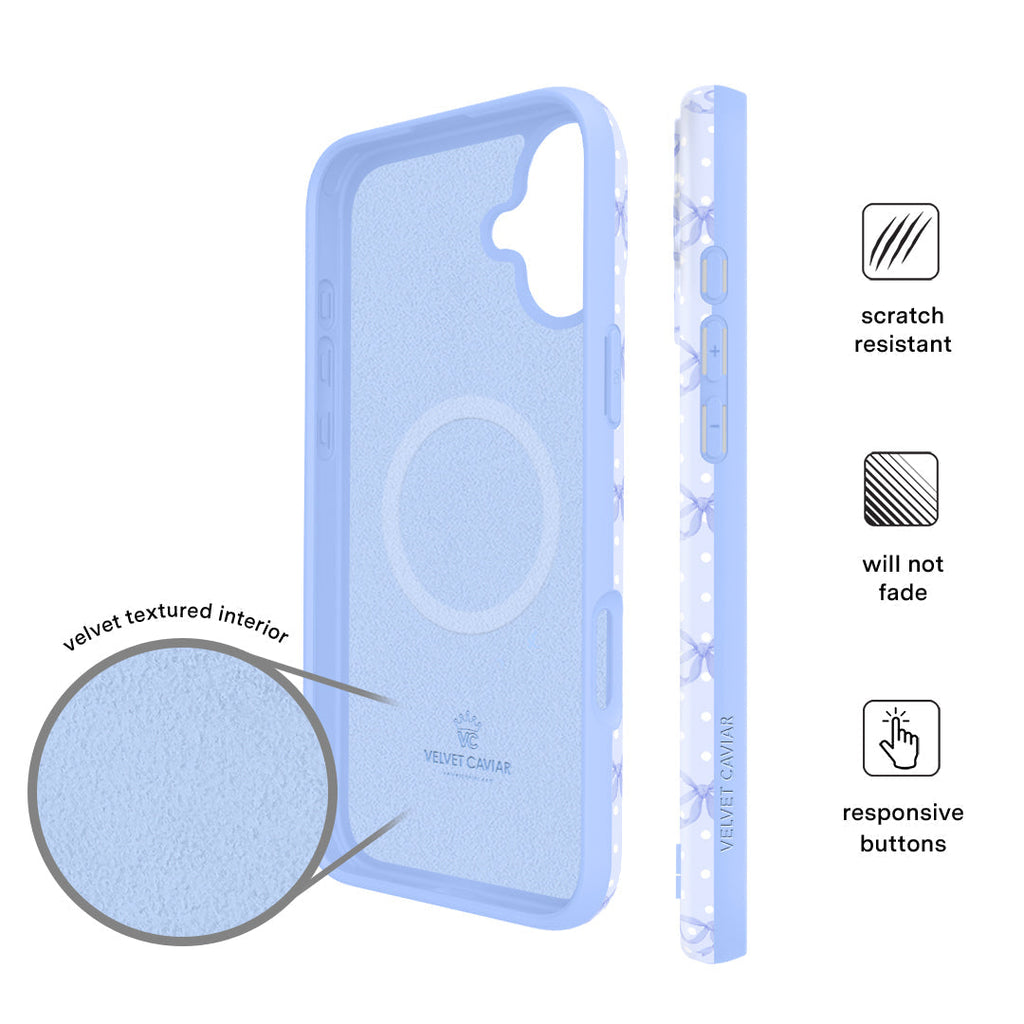 Lovely Blue Bows iPhone Case