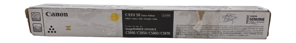Genuine Sealed Canon C-EXV 58 Yellow Toner Cartidge for imageRUNNER ADVANCE