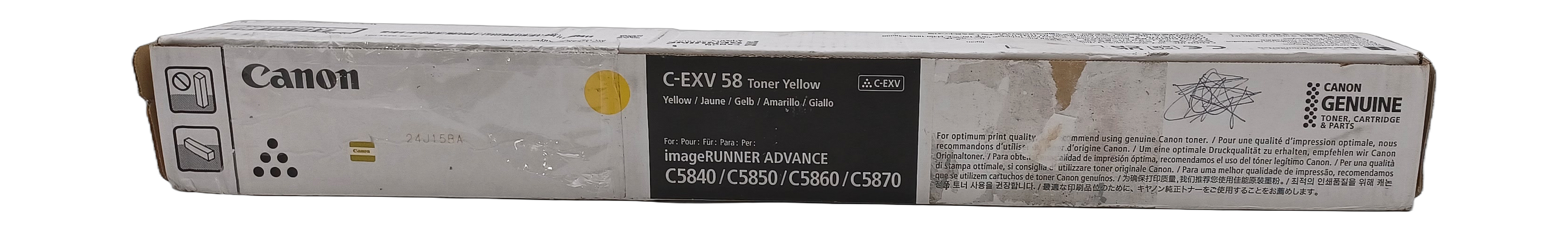Genuine Sealed Canon C-EXV 58 Yellow Toner Cartidge for imageRUNNER ADVANCE