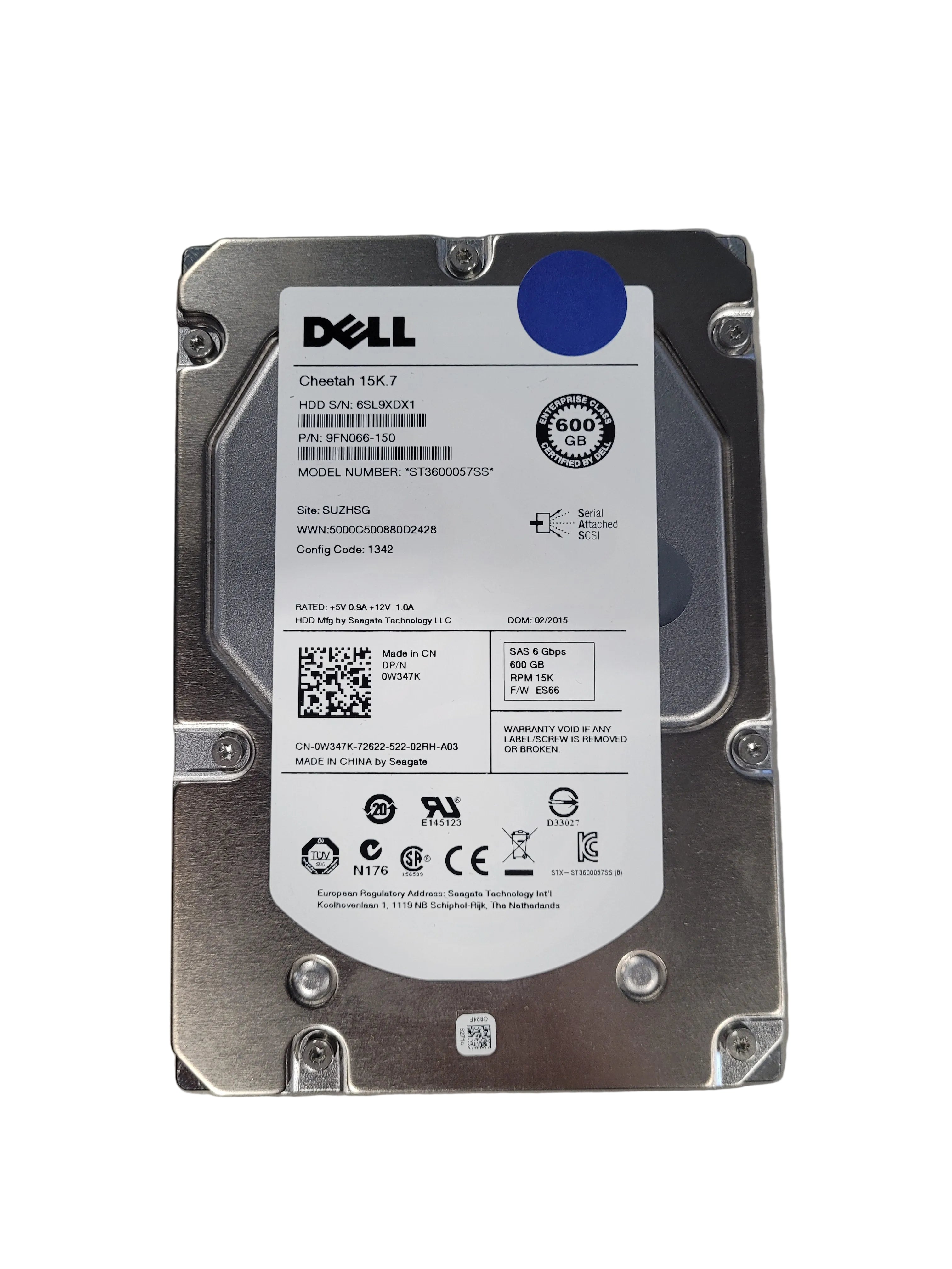 Dell SAS 3.5" 600GB 15K 6GBPS