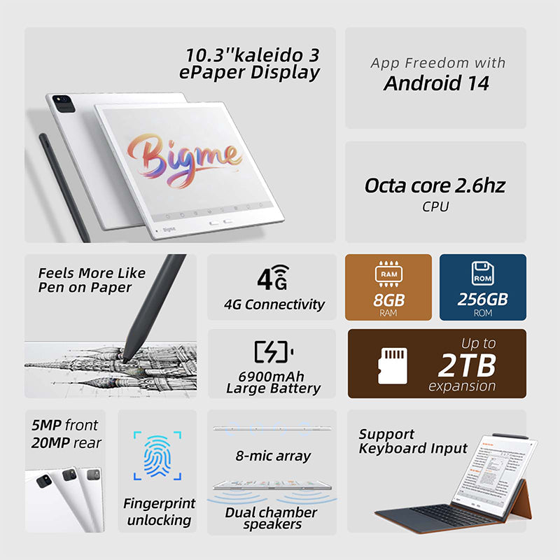Bigme B10 10.3''4G Premium Color E-paper digital tablet with Android 14OS