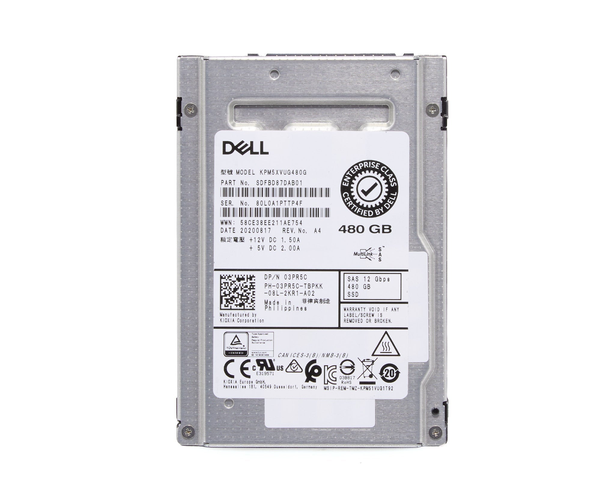 Dell SSD SAS 2.5" 480GB MLC Mixed Use 12GBPS