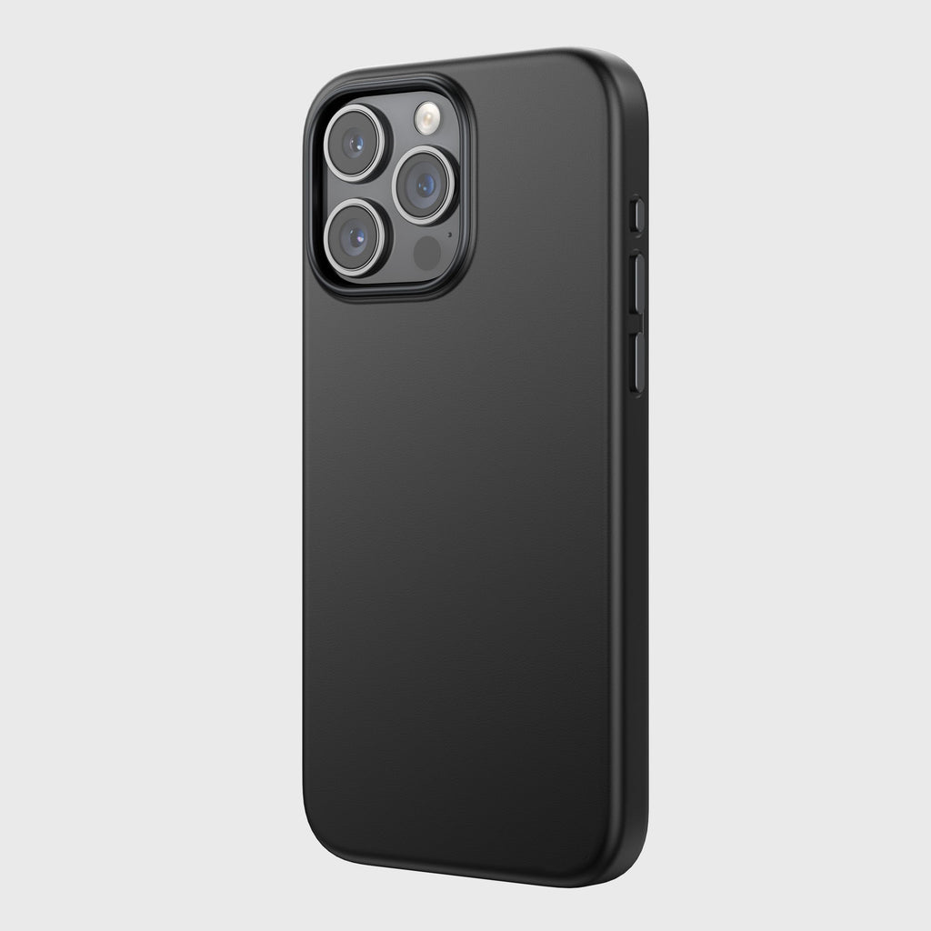 TerraTact NAPA Leather Case – iPhone 15 Series (Midnight Black)