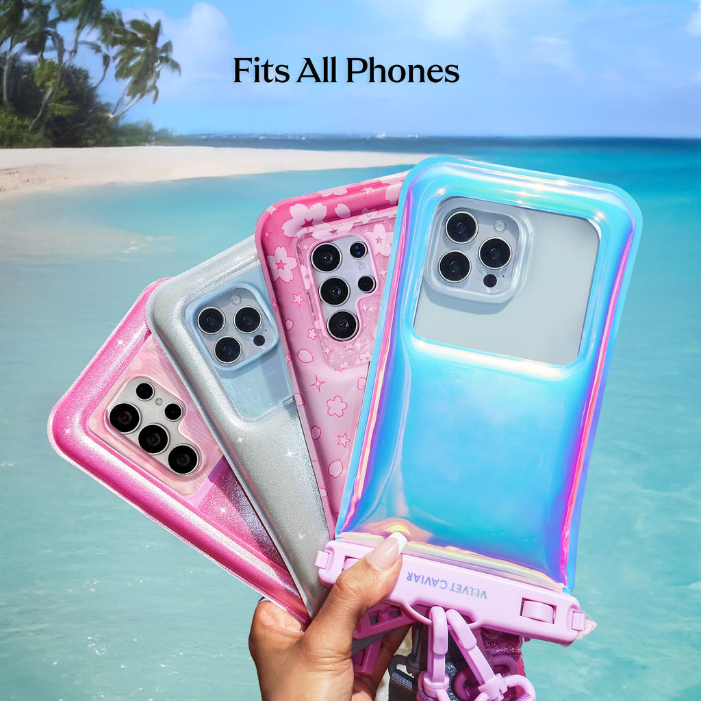 Pink Cherry Blossom Waterproof Floating Phone Pouch