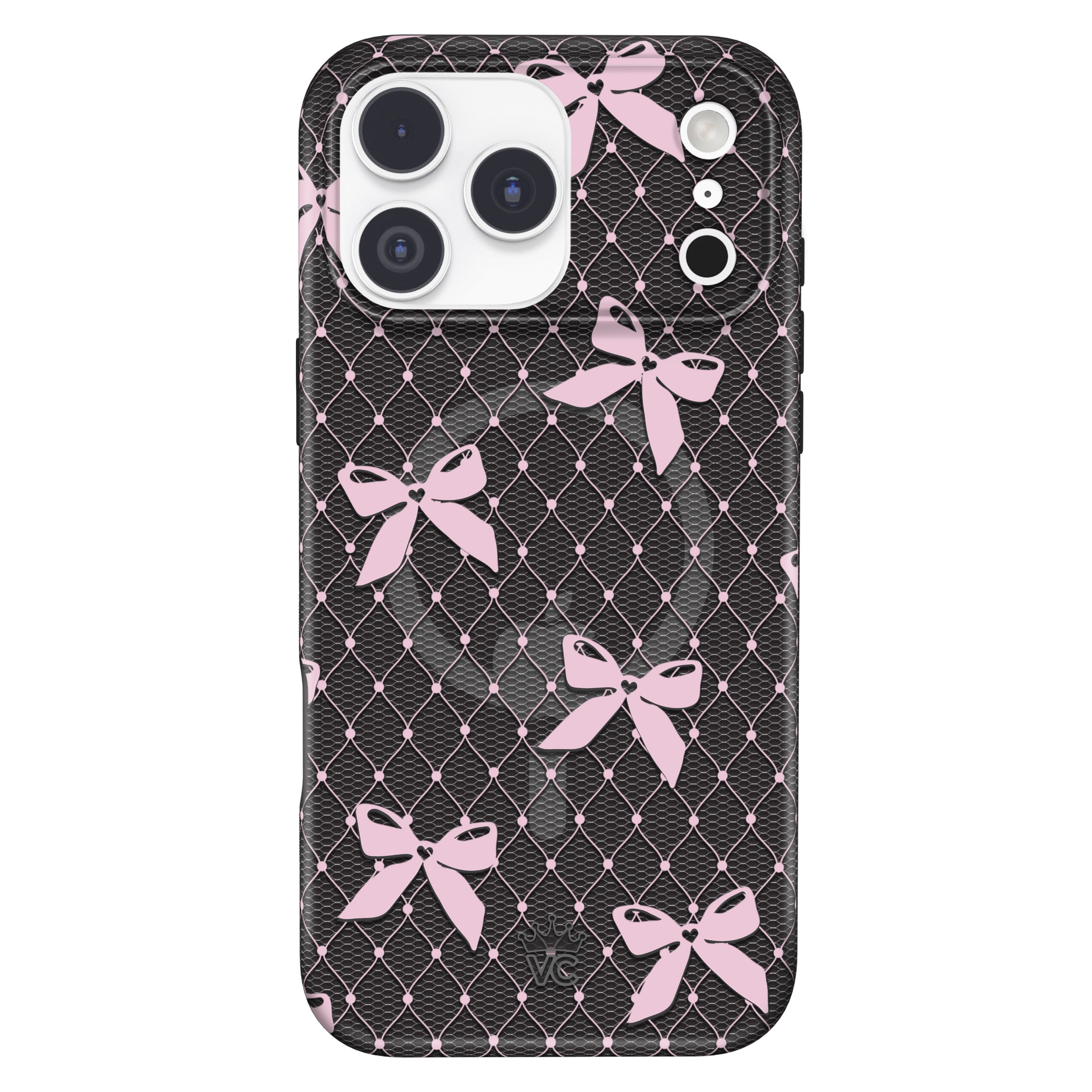 Lacy Pink Bows iPhone Case