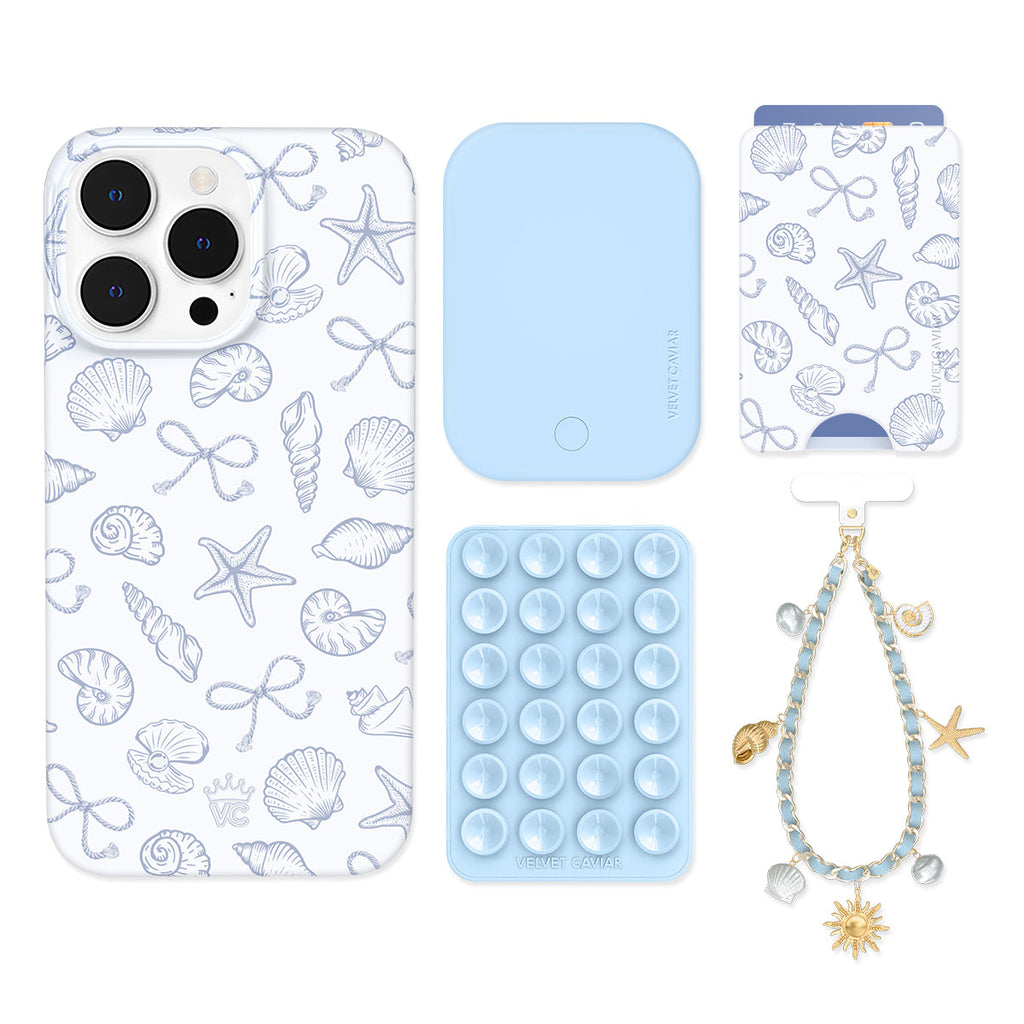 Coastal Seashells iPhone Bundle Set - Wallet