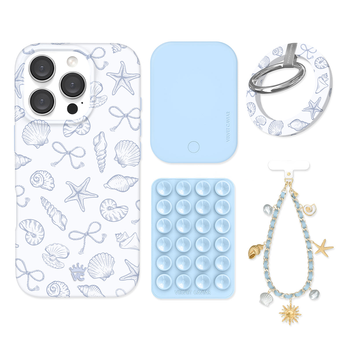 Coastal Seashells iPhone Bundle Set - Grip
