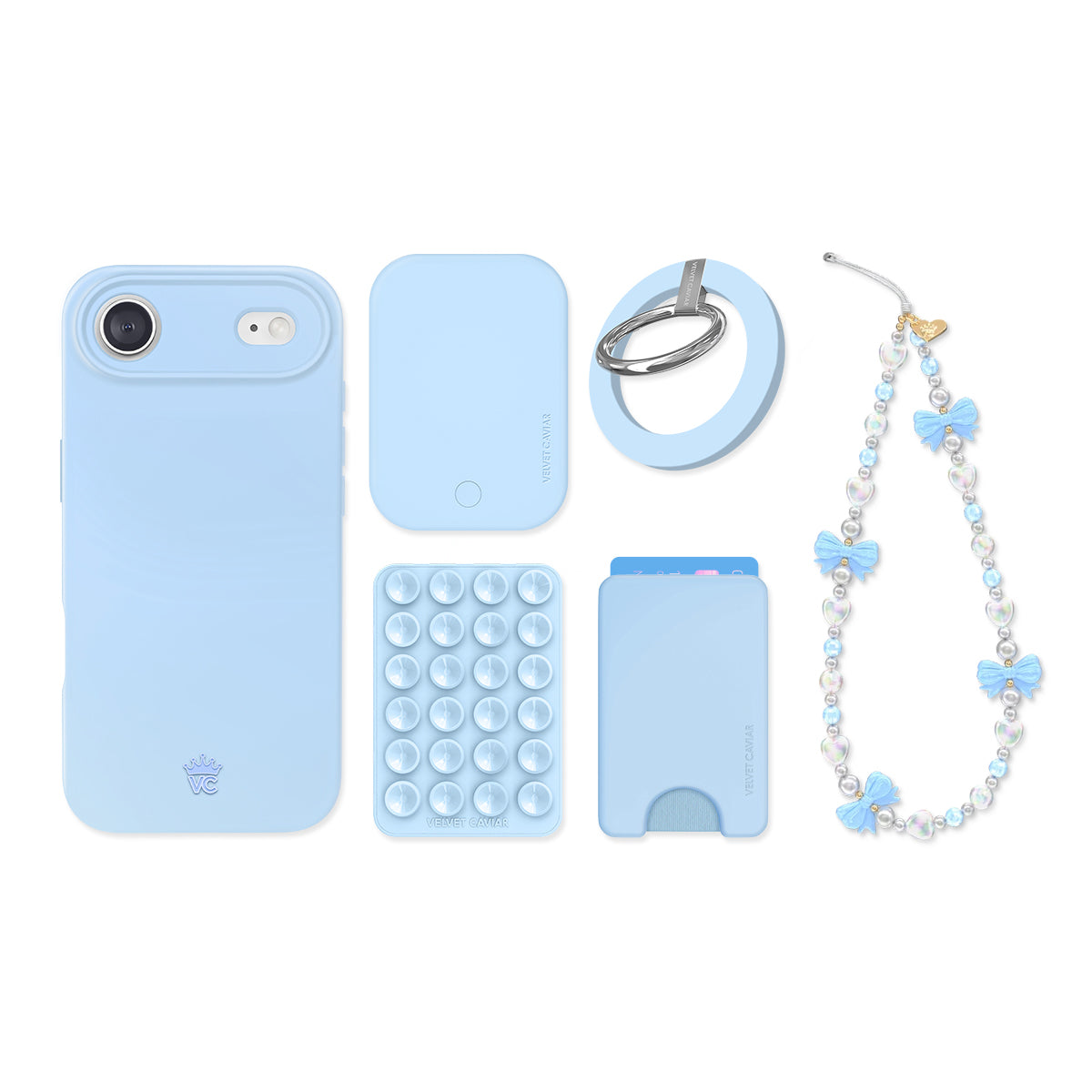 Cotton Candy Blue iPhone Bundle Set
