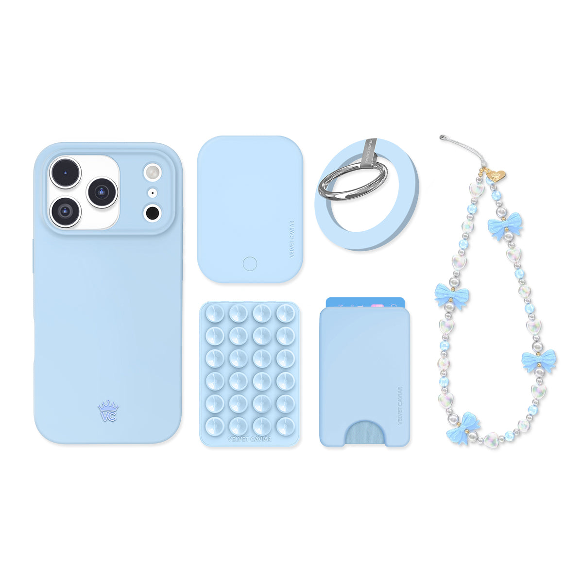 Cotton Candy Blue iPhone Bundle Set
