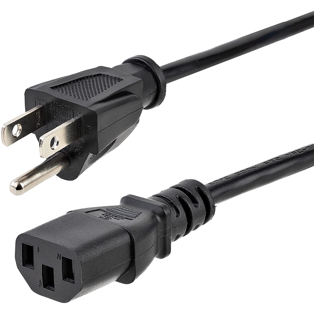Desktop Power Cable 3 Pin Connector Universal Power Cord