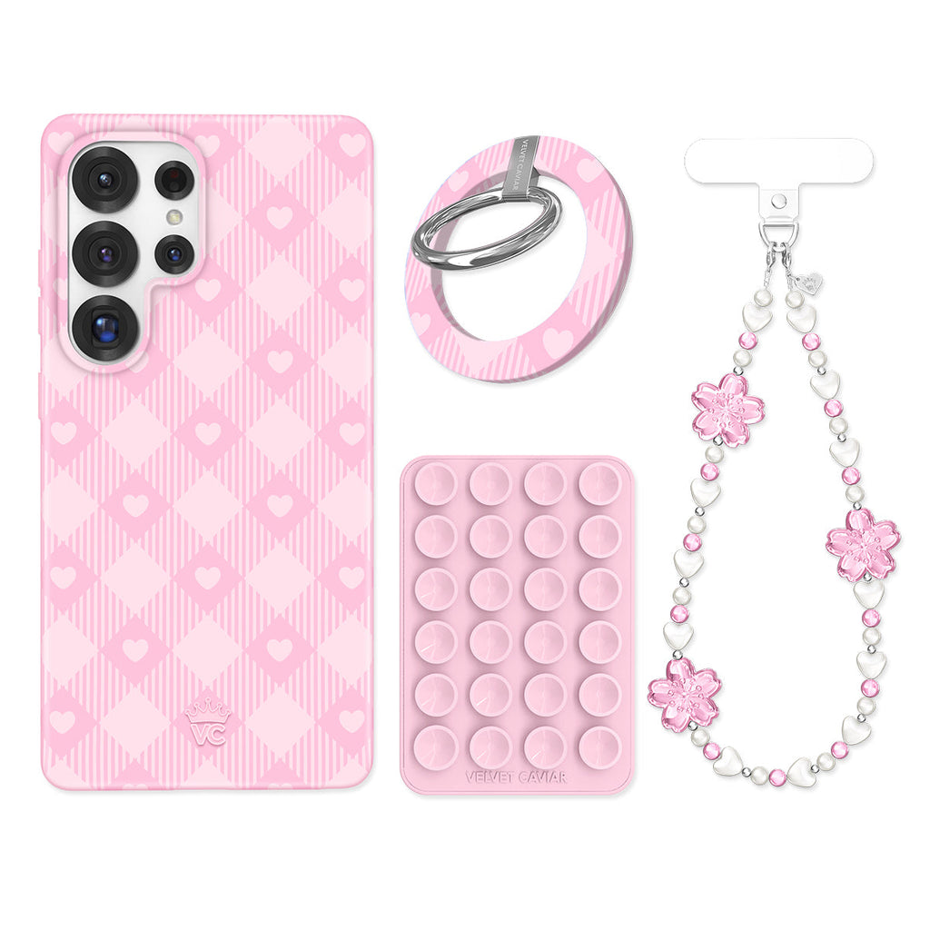 Dolly Pink Gingham Samsung Bundle Set