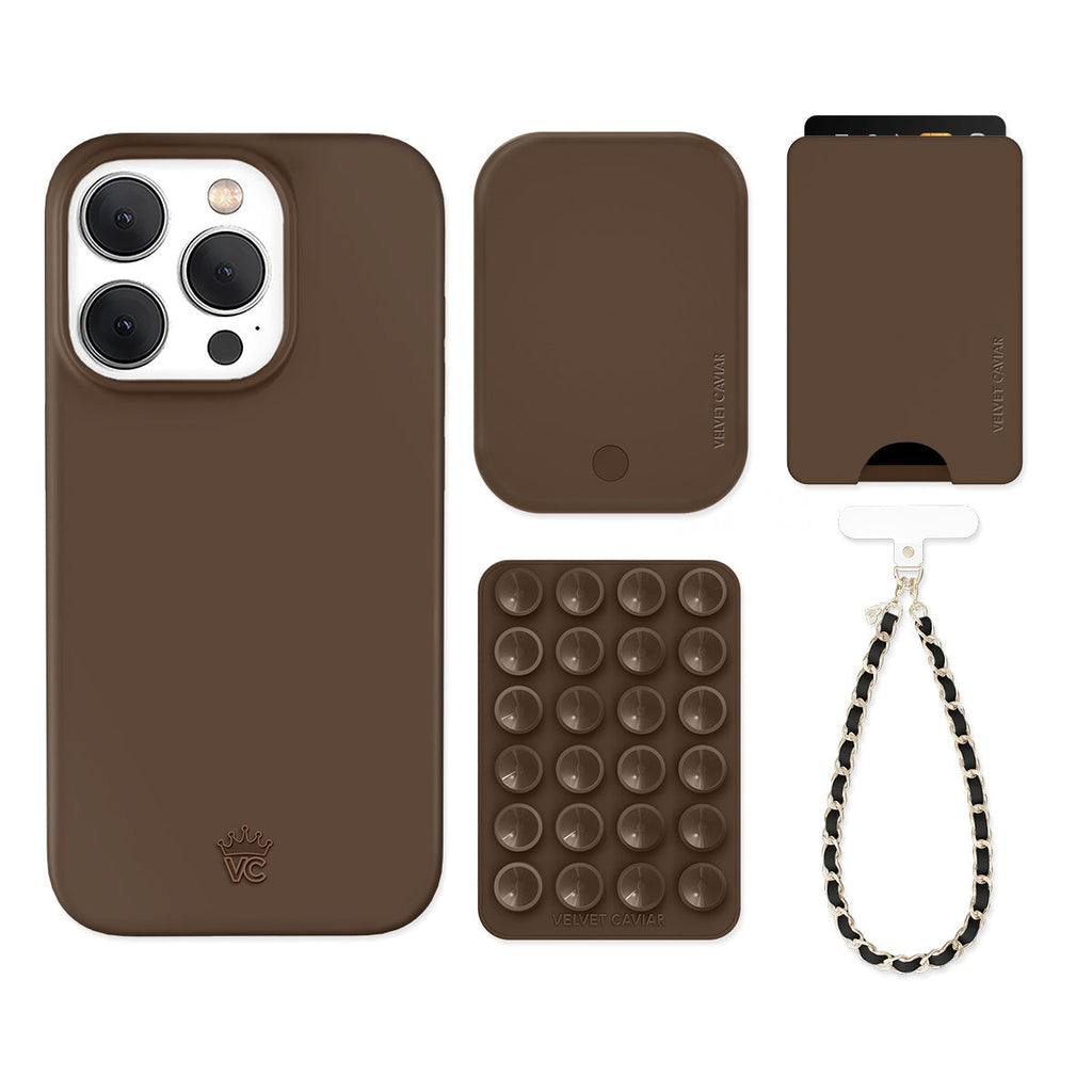 Espresso Brown iPhone Bundle Set - Wallet