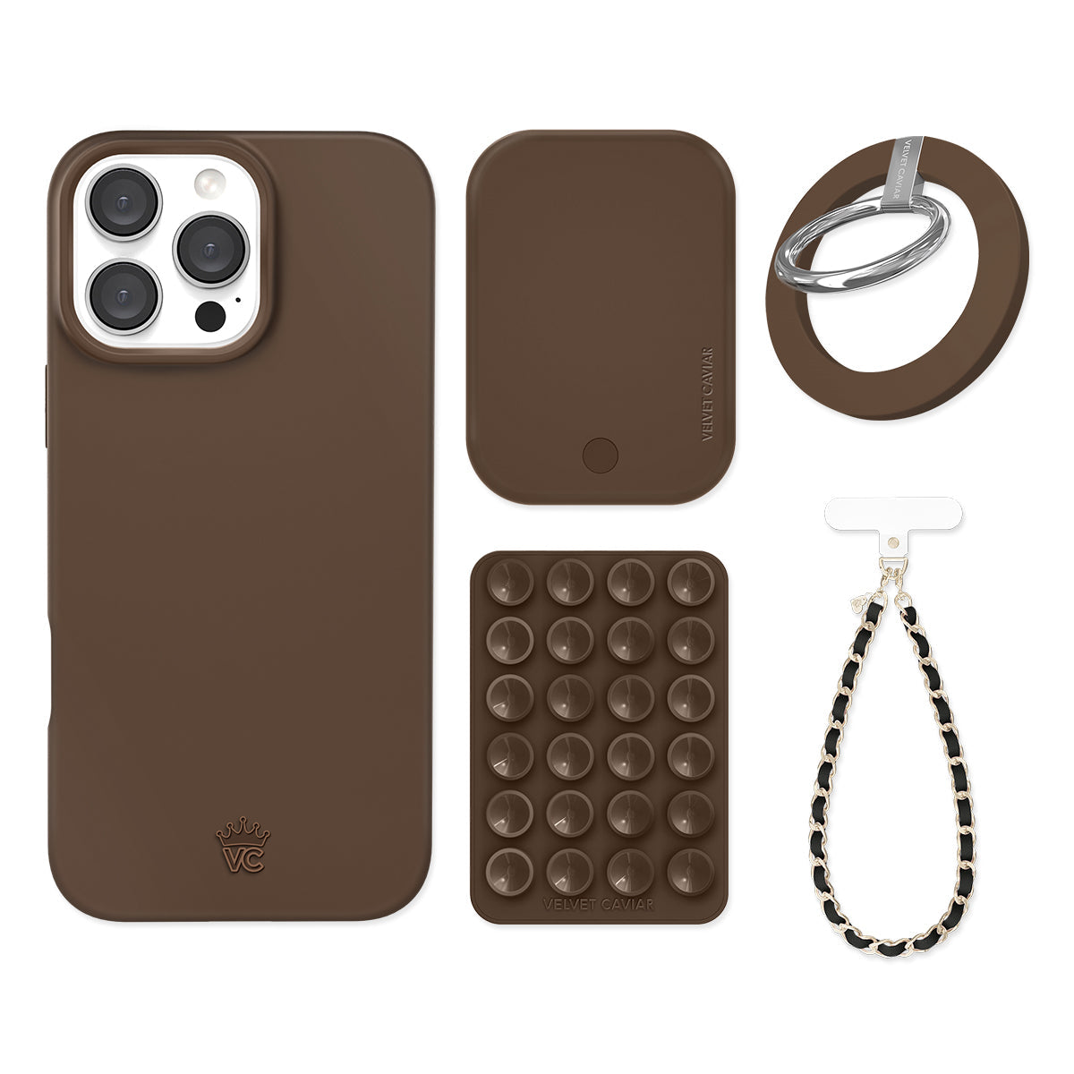 Espresso Brown iPhone Bundle Set - Grip