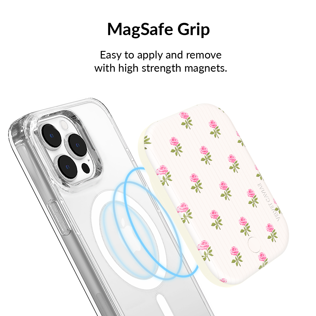 Pink Peony Floral MagSafe Battery Power Pack