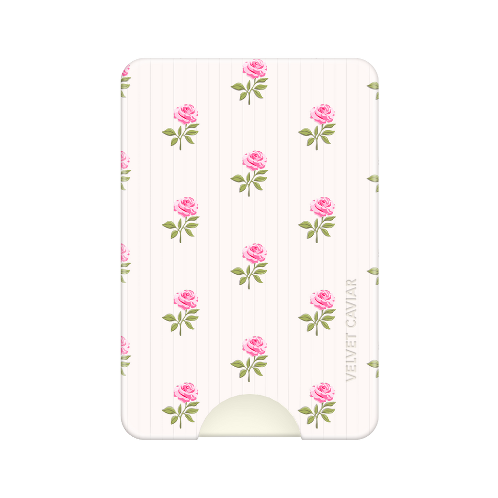 Pink Peony Floral MagSafe Wallet