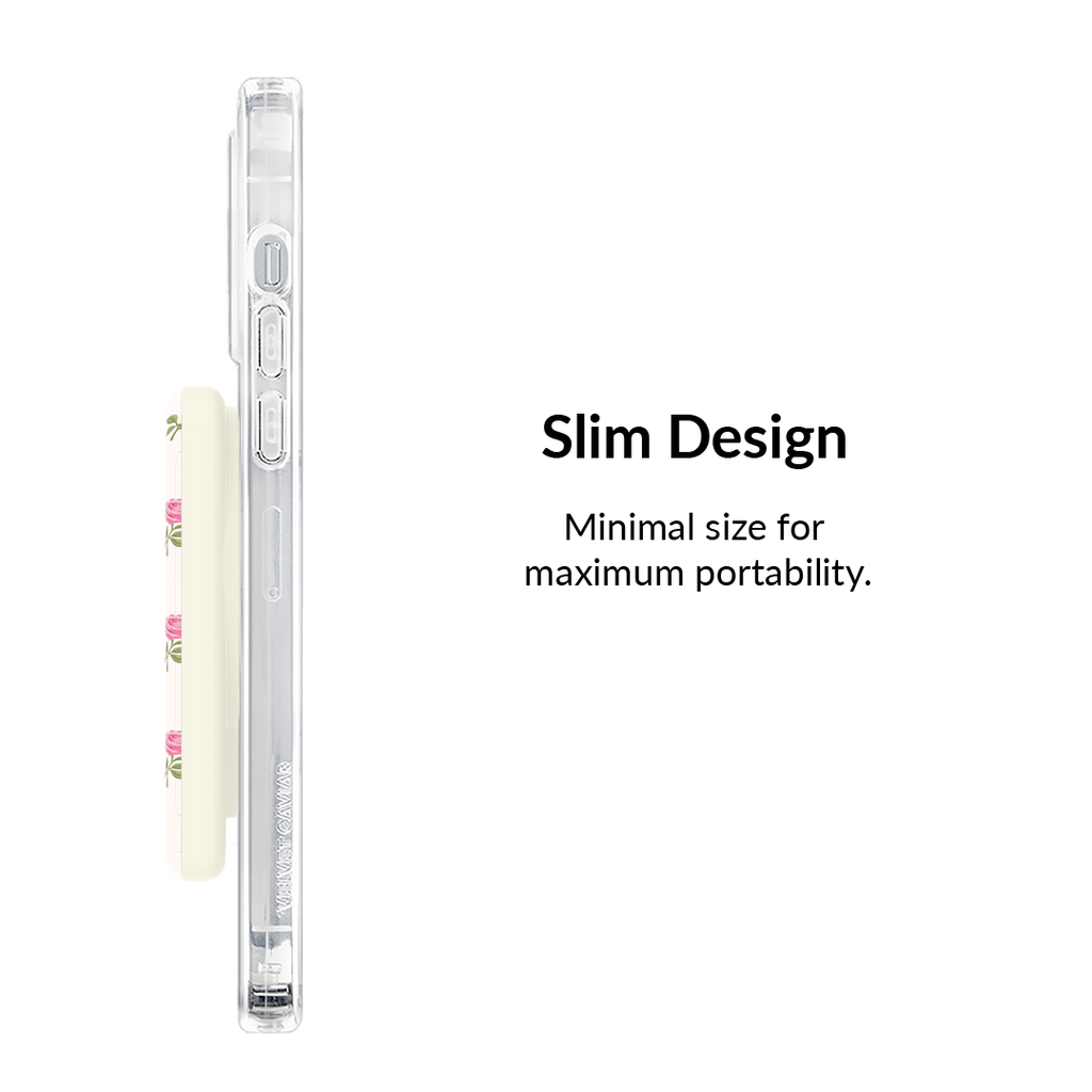 Pink Peony Floral MagSafe Battery Power Pack