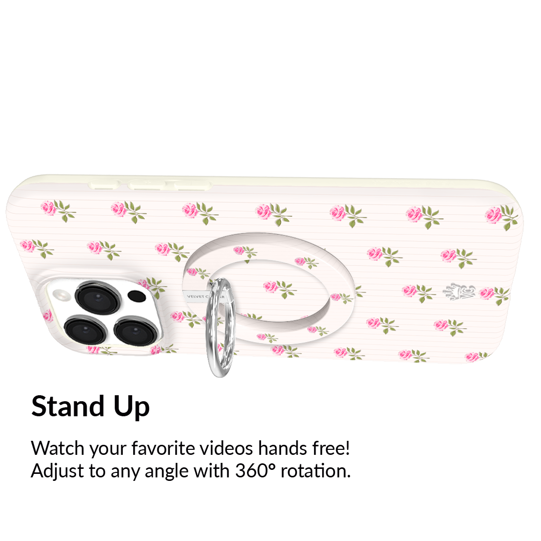 Pink Peony Floral MagSafe Grip Ring