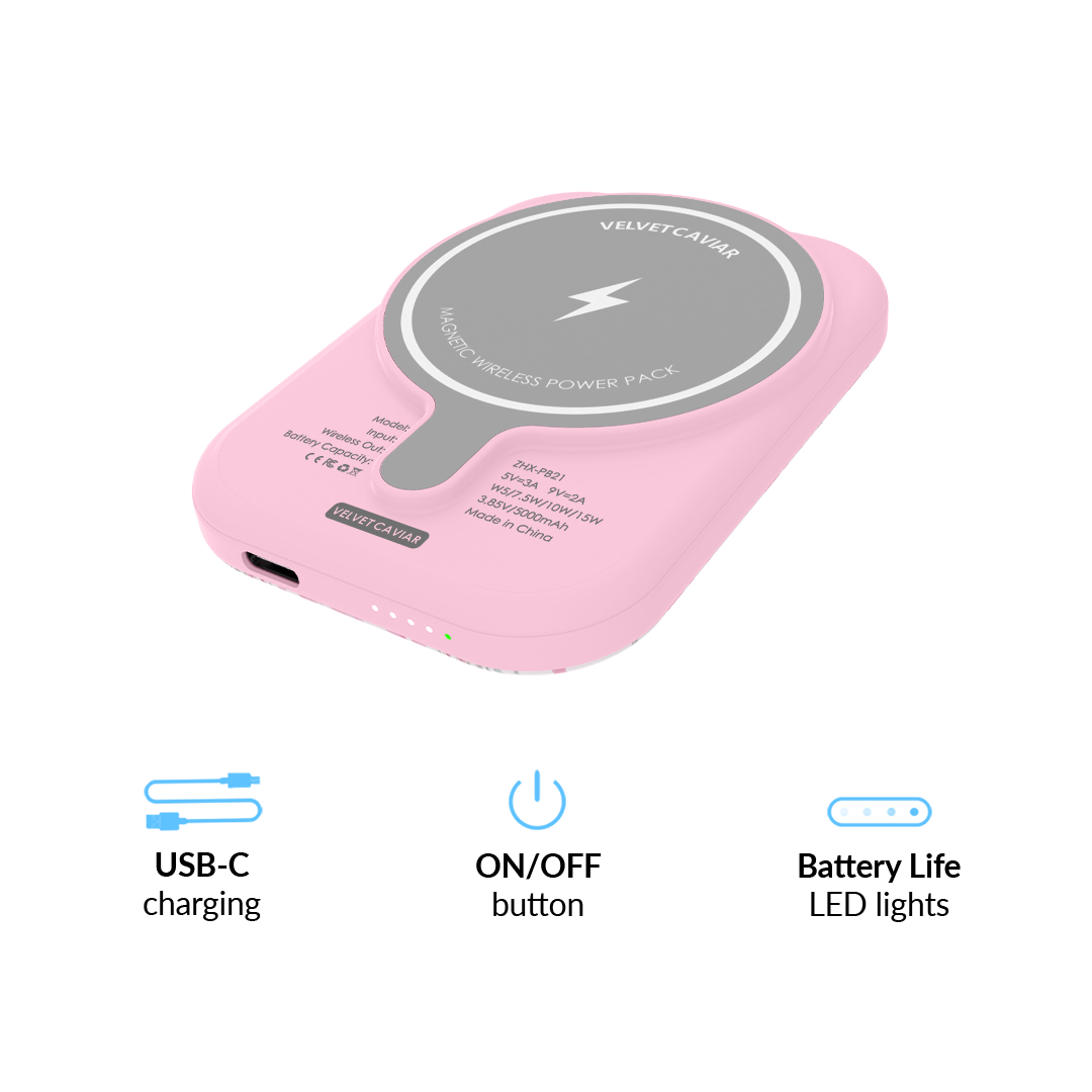 Lovely Pink Bows MagSafe Battery Power Pack