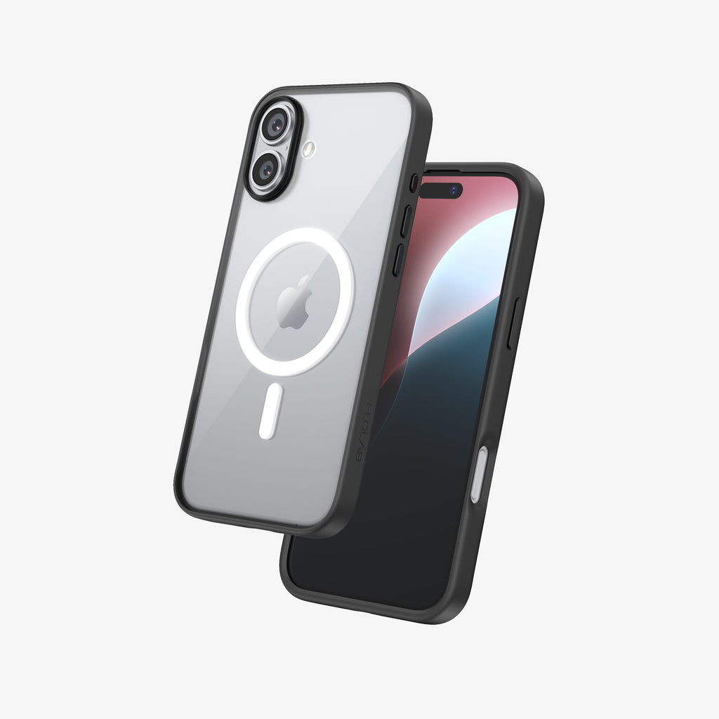 FLOLAB Surtect Tri-Fusion MagSafe Compatible Case – iPhone 16 Series (Black Clear)