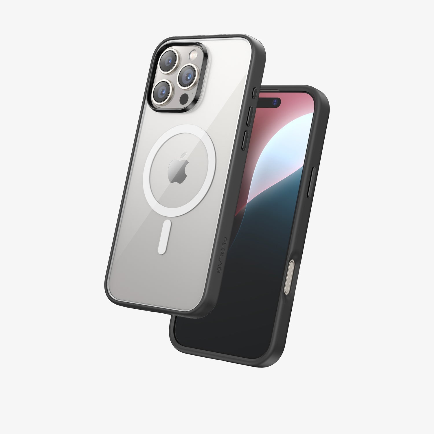FLOLAB Surtect Tri-Fusion MagSafe Compatible Case – iPhone 16 Series (Black Clear)