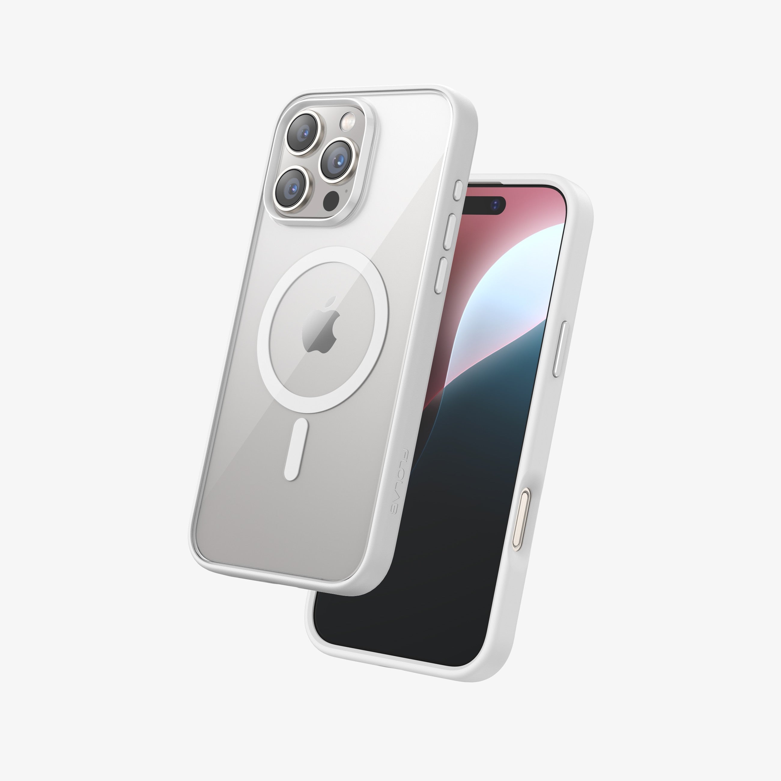 FLOLAB Surtect Tri-Fusion MagSafe Compatible Case – iPhone 16 Series (White Clear)