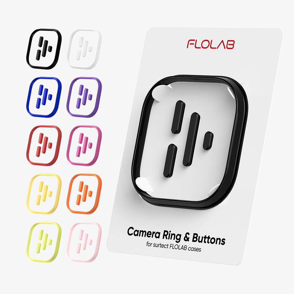 FLOLAB Camera Ring & Buttons Set for iPhone 16 Surtect Series