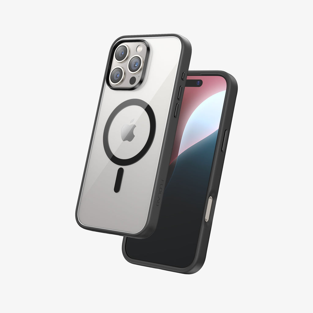 FLOLAB Surtect Tri-Fusion MagSafe Compatible Case – iPhone 16 Series (Black Clear)