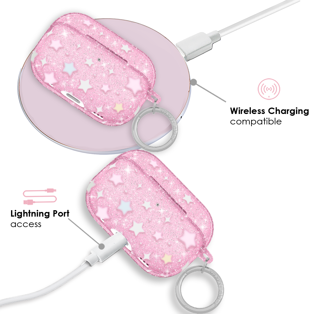 Falling Star Glitter AirPod Case