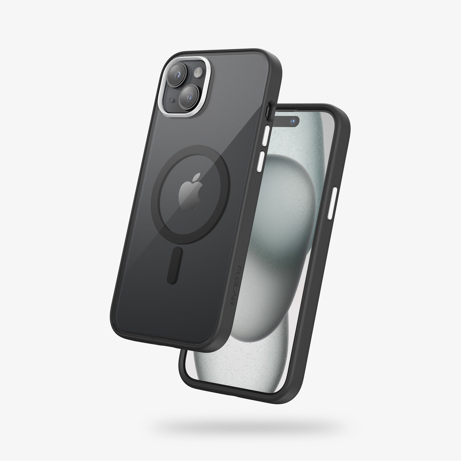 FLOLAB Surtect Tri-Fusion MagSafe Compatible Case – iPhone 15 Series (Stealth Black Clear)