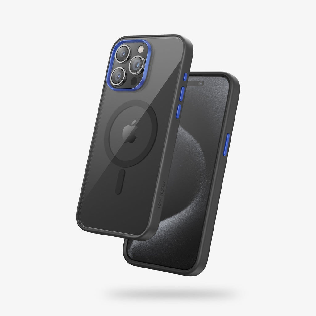 FLOLAB Surtect Tri-Fusion MagSafe Compatible Case – iPhone 15 Series (Stealth Black Clear)
